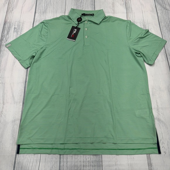 NWT RLX Ralph Lauren Torrey Pines Golf Polo Shirt XL Green UV Protection Mens